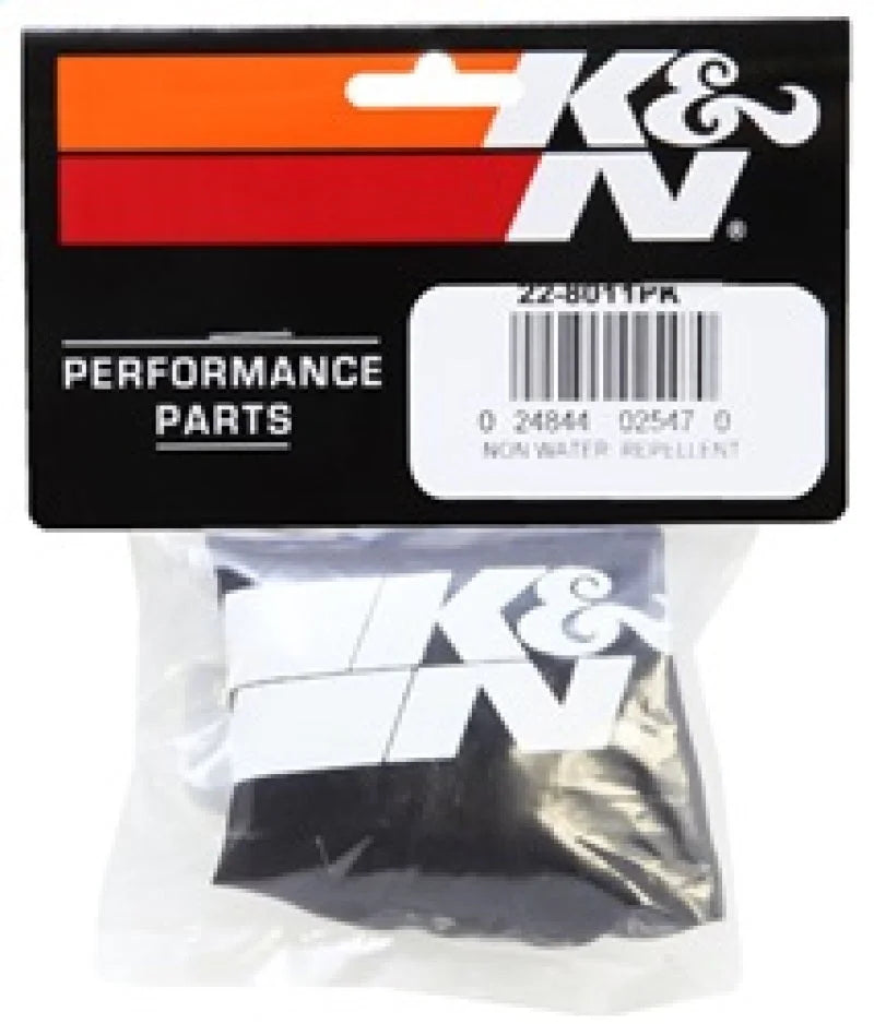 K&N PreCharger Air Filter Wrap Black Universal 4in. Height 4in. Inside Diameter - Side View