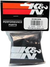 Load image into Gallery viewer, K&amp;N PreCharger Tapered Air Filter Wrap Black 6in Height / 6in Diameter - Side View