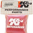Load image into Gallery viewer, K&amp;N Red Drycharger 5.25in x 3in Round Tapered Air Filter Wrap - Side View