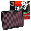 Load image into Gallery viewer, K&amp;N Replacement Air Filter 10-12 Hyundai Santa Fe/Kia Sorrento / 11-12 Hyundai Sonata/Kia Optima - Back View