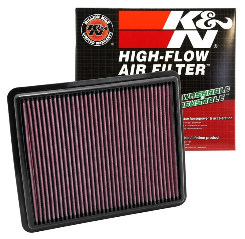 K&N Replacement Air Filter 10-12 Hyundai Santa Fe/Kia Sorrento / 11-12 Hyundai Sonata/Kia Optima - Back View