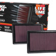 Load image into Gallery viewer, K&amp;N Replacement Air Filter 10-12 Jaguar XK/XKR 5.0L V8 - Side View