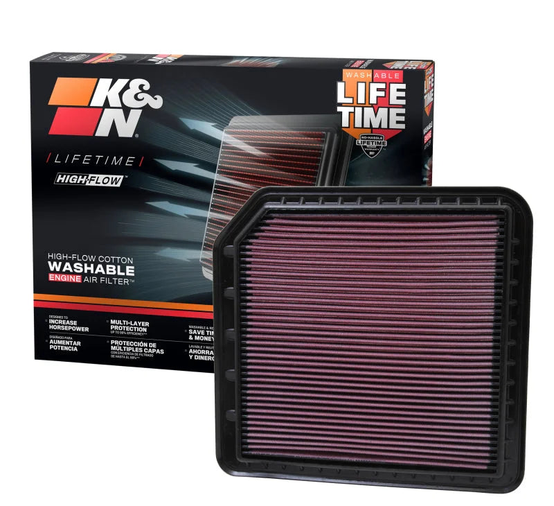 K&N Replacement Air Filter 11 Infiniti QX56 5.6L V8 - Back View