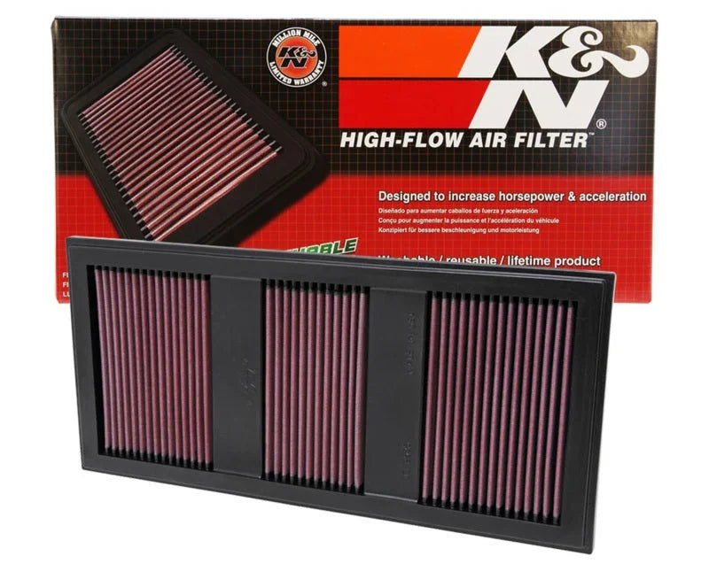 K&N Replacement Air Filter 11 Mercedes Benz C350/CLS350/E300/GLK350/ML350/S350 / 11-12 E350/SLK350 - Side View