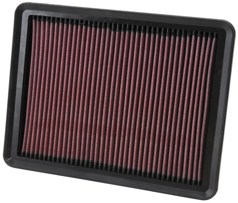 K&N Replacement Air Filter 11.75in O/S Length x 9in O/S Width x 1.188in H for 13 Hyundai Santa Fe - Side View