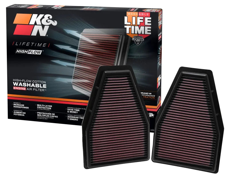 K&N Replacement Air Filter 12-13 Porsche 911 3.4L / 12 911 3.8L / 13 911 3.6L / 13 911 Carrera 3.8L - Additional View 7