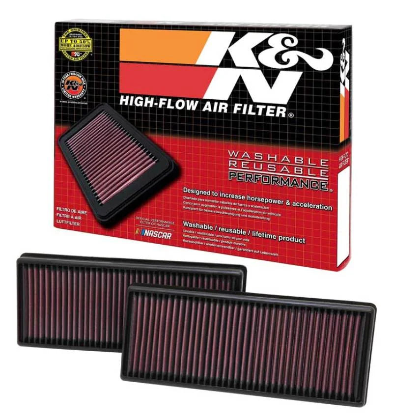 K&N Replacement Air Filter 12.563in O/S Length x 5.25in O/S Width x 1.625in H (Inc 2 Filters) - Additional View 5