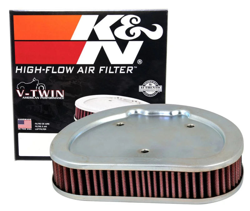 K&N Replacement Air Filter 1.625in H x 7.5in L for Harley Davidson - Installation View