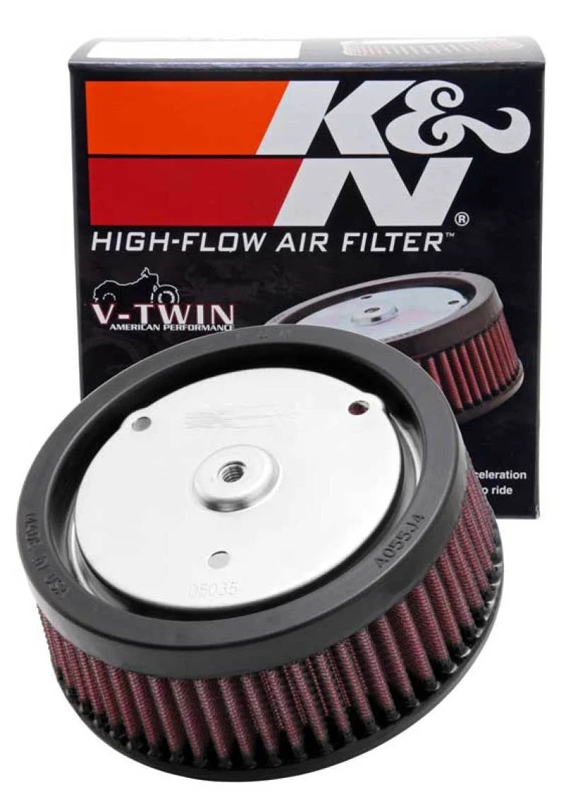 K&N Replacement Air Filter 5.5in Top OD x 6in Base OD x 2.313in H for Harley Davidson - Side View