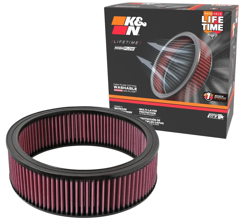 K&N Replacement Air Filter GM CARS & TRUCKS, 1968-97 - Back View