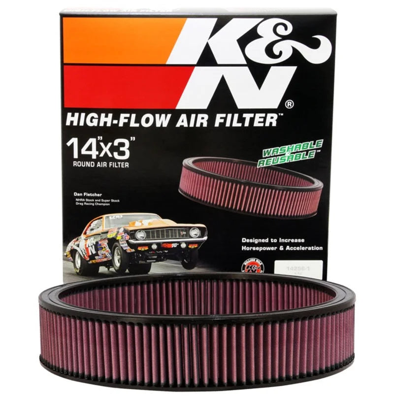 K&N Replacement Air Filter GM CARS & TRUCKS, V8, 1966-84 - Installation View