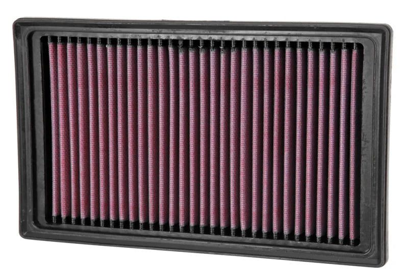 K&N Replacement Air Filter Peugeot / Citroen - 10.875in O/S L x 6.563in O/S W x 1.625in H - Side View