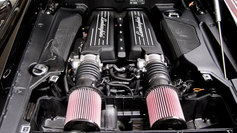 K&N Replacement Air Filter for 09-13 Audi R8 5.2L V10 / 09-13 Lamborghini Gallardo 5.2L V10 - Side View