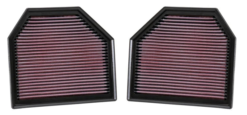 K&N Replacement Air Filter for 11-14 BMW M5/M6 4.4L V8 / 2015 M4/M3 3.0L I6  (2 per box) - Side View