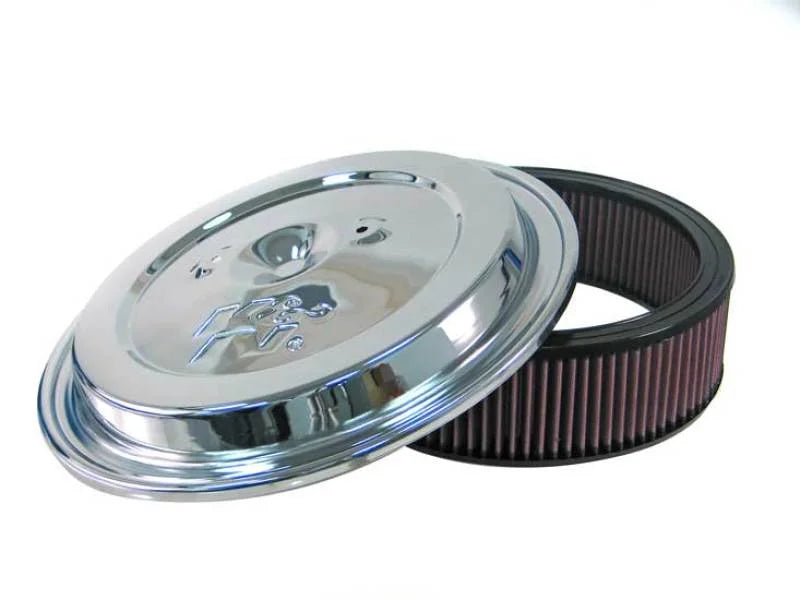 K&N Replacement Air Filter w/ Chrome Top - W/E-1500 K&N Logo - Main Product View