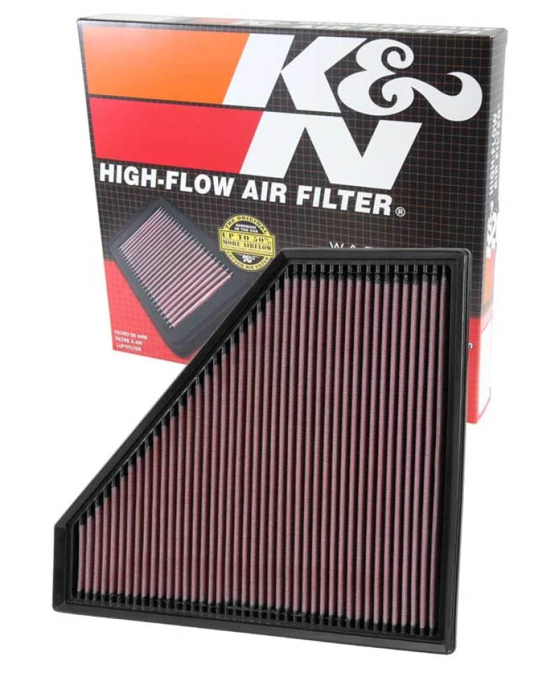 K&N Replacement Panel Air Filter 12.313in OS L x 10.313in OS W x 1.188in H for 13-14 Cadillac ATS - Additional View 10
