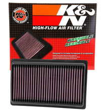 Load image into Gallery viewer, K&amp;N Replacement Panel Air Filter for 2014-2015 Infiniti Q50 3.5L/3.7L V6 (2 Required) - Installation View