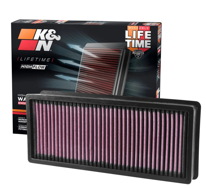 K&N Replacement Panel Air Filter for 2014 BMW 535D L6 3.0L DSL - Back View