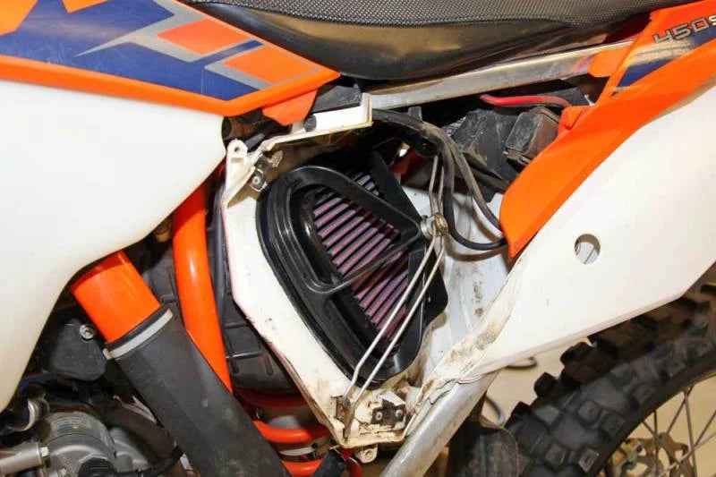 K&N Replacement Unique Panel Air Filter for 07-15 KTM 125/144/150/200/250/300/350/400/450/505/530 - Installation View