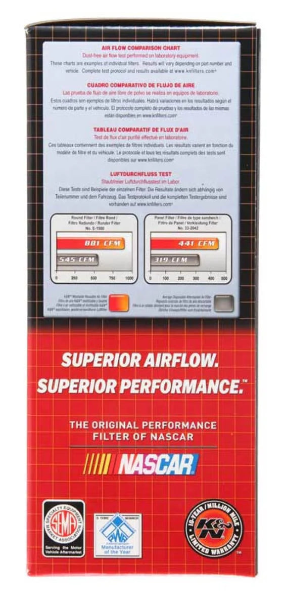 K&N Round Air Filter 7in OD 5.188in ID 3 Height - Additional View 5