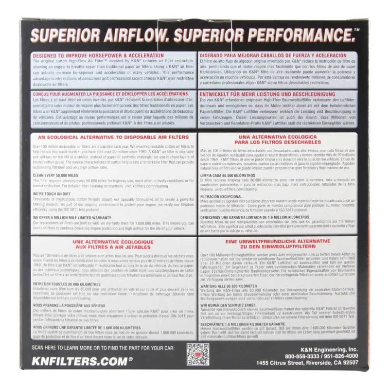 K&N Round Air Filter 7in OD 5.188in ID 3 Height - Additional View 6