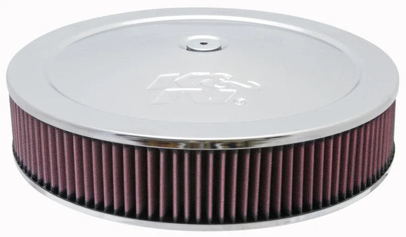 K&N Round Air Filter Assembly 12in ID / 3.063in Height / 5.125in Neck Flange / 7/8in Drop Base - Main Product View