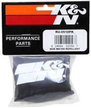 Load image into Gallery viewer, K&amp;N Round Straight - Black - 3.5in ID x 5in H - PreCharger Air Filter Wrap Blue - Side View
