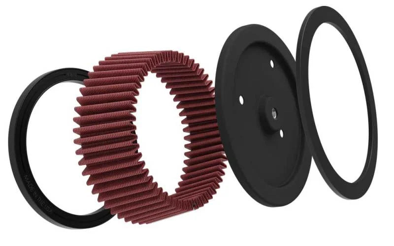 K&N Round Tapered 6.25in Base OD x 5.5in Top OD x 2.125in H Replacement Filter for Harley Davidson - Installation View
