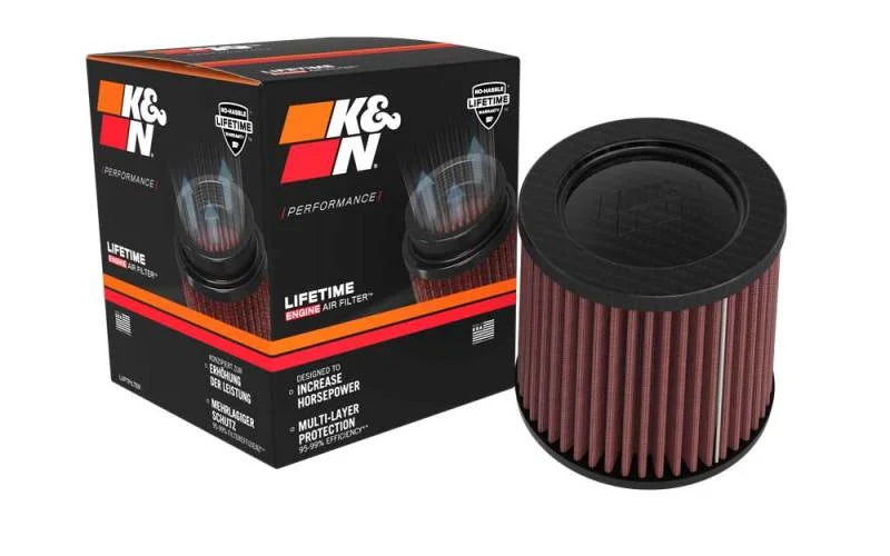 K&N Round Tapered Universal Air Filter 2.75in Flange 5.063in Base 4.5in Top 5in Height - Installation View