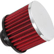 Load image into Gallery viewer, K&amp;N Rubber Base Chrome Top Push-In Crankcase Vent Filter 3in OD x 2-1/2in H. - Main Product View