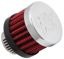 Load image into Gallery viewer, K&amp;N Rubber Base Crankcase Vent Filter - 0.55in Flange ID 1.375in OD 1.125in Height - Main Product View