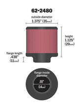 Load image into Gallery viewer, K&amp;N Rubber Base Crankcase Vent Filter - 0.55in Flange ID 1.375in OD 1.125in Height - Additional View 7