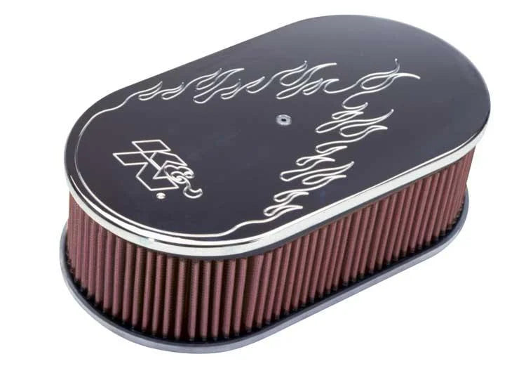 K&N Small Oval Electric Design 2in h - Side View