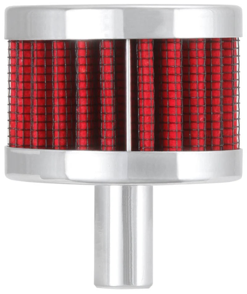 K&N Steel Base Chrome Top Crankcase Vent Filter 1/2in. Vent / 2in. OD / 1-1/2in. Height - Main Product View