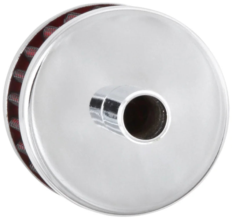 K&N Steel Base Chrome Top Crankcase Vent Filter 1/2in. Vent / 2in. OD / 1-1/2in. Height - Installation View