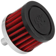 Load image into Gallery viewer, K&amp;N Steel Base Crankcase Vent Filter 0.375in Vent OD x 2in OD x 1.5in Height - Back View