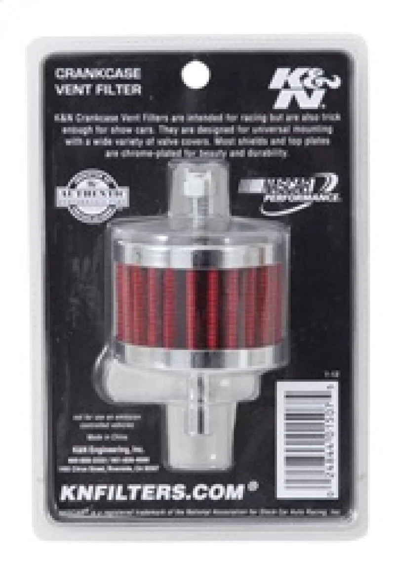 K&N Steel Base Crankcase Vent Filter 3/8in OD Tube  2in OD 1-1/2in Height - Installation View