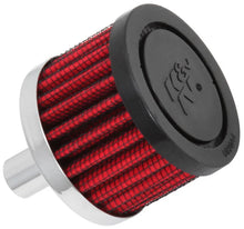 Load image into Gallery viewer, K&amp;N Steel Base Crankcase Vent Filter .5in Vent OD x 2in OD x 1.5in Height - Side View