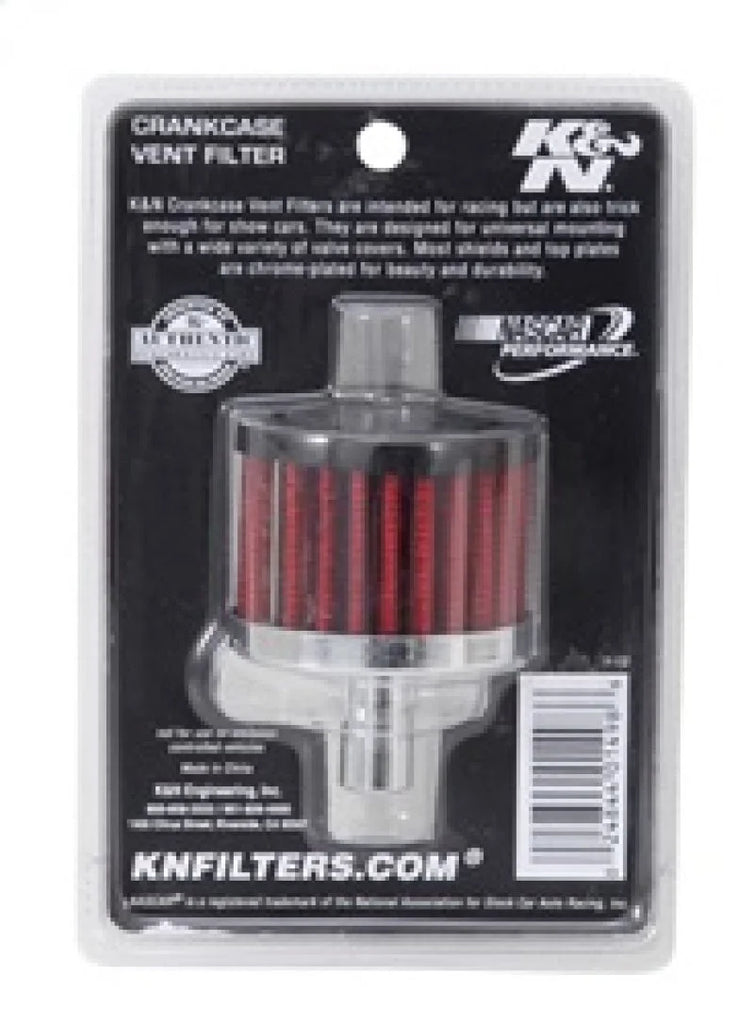 K&N Steel Base Crankcase Vent Filter .5in Vent OD x 2in OD x 1.5in Height - Installation View