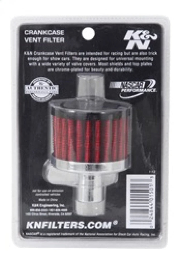 K&N Steel Base Crankcase Vent Filter .75in Vent OD x 2in OD x 1.5in Height - Installation View