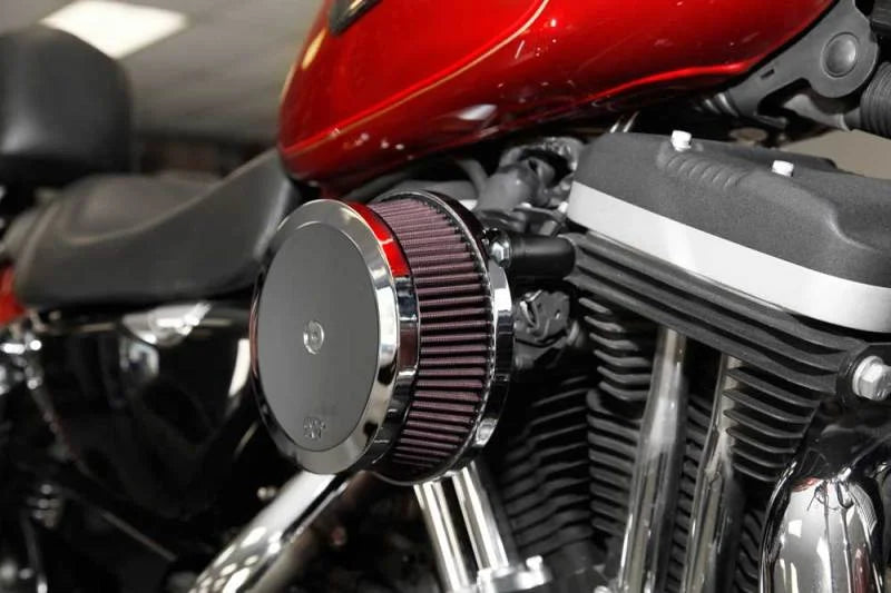 K&N Street Metal Intake System Hammer Chrome for Harley Davidson - Side View
