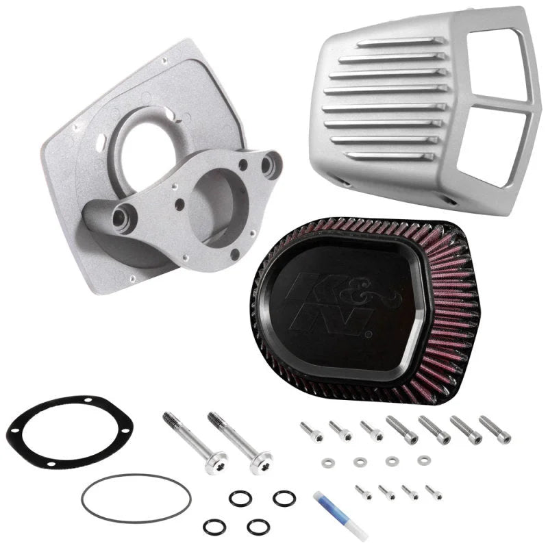 K&N Street Metal Intake System - Shaker Touring 2017 Silver Intake System-Harley Davidson - Additional View 6