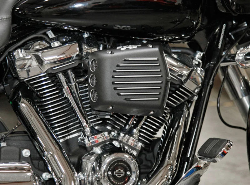 K&N Street Metal Intake System Shaker for 2017 Harley Davidson Touring - Installation View
