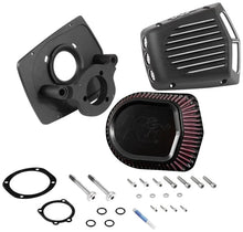 Load image into Gallery viewer, K&amp;N Street Metal Intake System for 01-16 Harley Davidson Softail/Dyna - Shaker Black - Side View