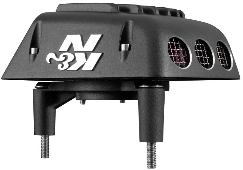 K&N Street Metal Intake System for 01-16 Harley Davidson Softail/Dyna - Shaker Black - Installation View