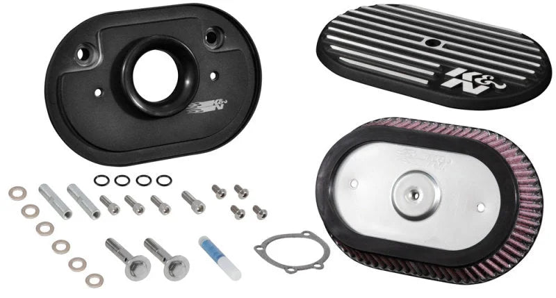 K&N Street Metal Intake System for 02-06 Harley Davidson Road King F/I 88cl Side Draft Dyna/Softail - Main Product View