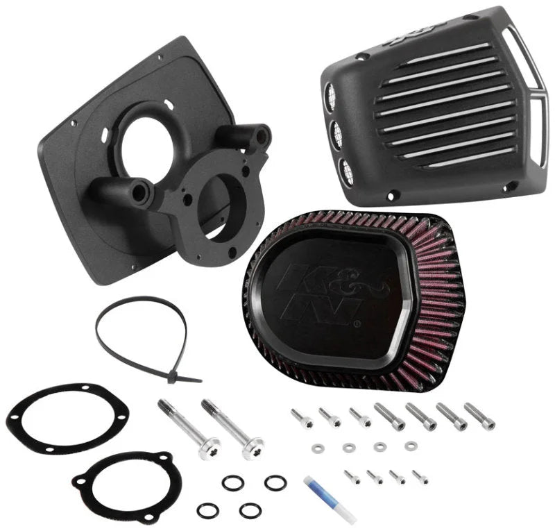 K&N Street Metal Intake System for 08-16 Harley Davidson Touring Models - Shaker Black - Additional View 6