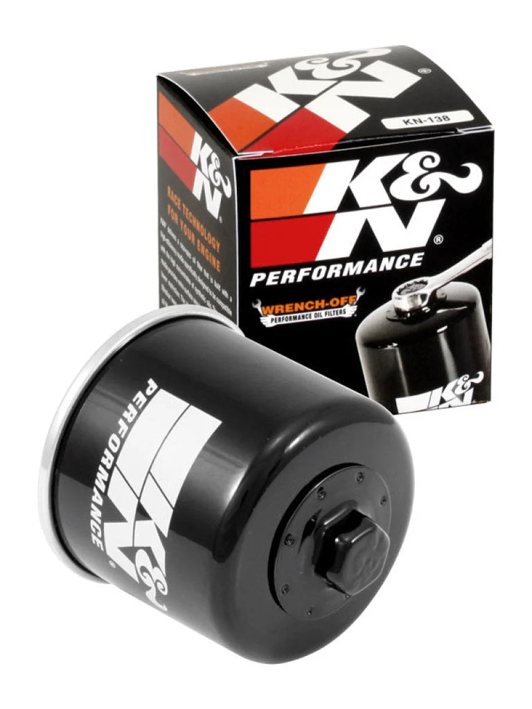 K&N Suzuki / Arctic Cat / Cagiva / Kawasaki / Kymco / Aprilia 2.813in OD x 3.031in H Oil Filter - Installation View