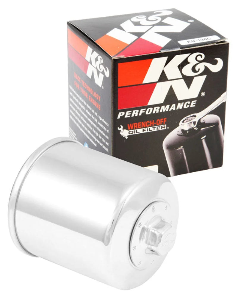K&N Suzuki / Arctic Cat / Cagiva / Kawasaki / Kymco / Aprilia 2.813in OD x 3.221in H Oil Filter - Installation View
