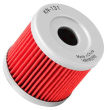 Load image into Gallery viewer, K&amp;N Suzuki / Hyosung 1.75in OD x .5in ID x 1.563in H Oil Filter - Back View
